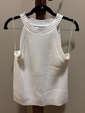Old Navy Cream Knit Halter Tank Top
